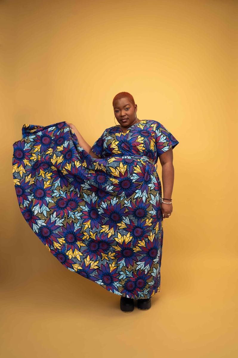 Robe trapèze Maxi en Wax – Du 44 au 62 – Ibilola