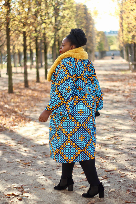 L'arrivée d'Adéniyi notre kimono grande taille en Wax