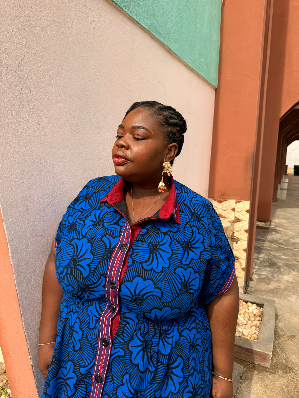 Emma - Robe Chemise Wax & Atchoké (Matemwe Blue)