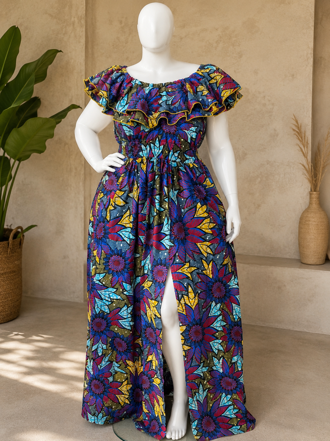 Aïcha - Robe Wax Longueur Maxi