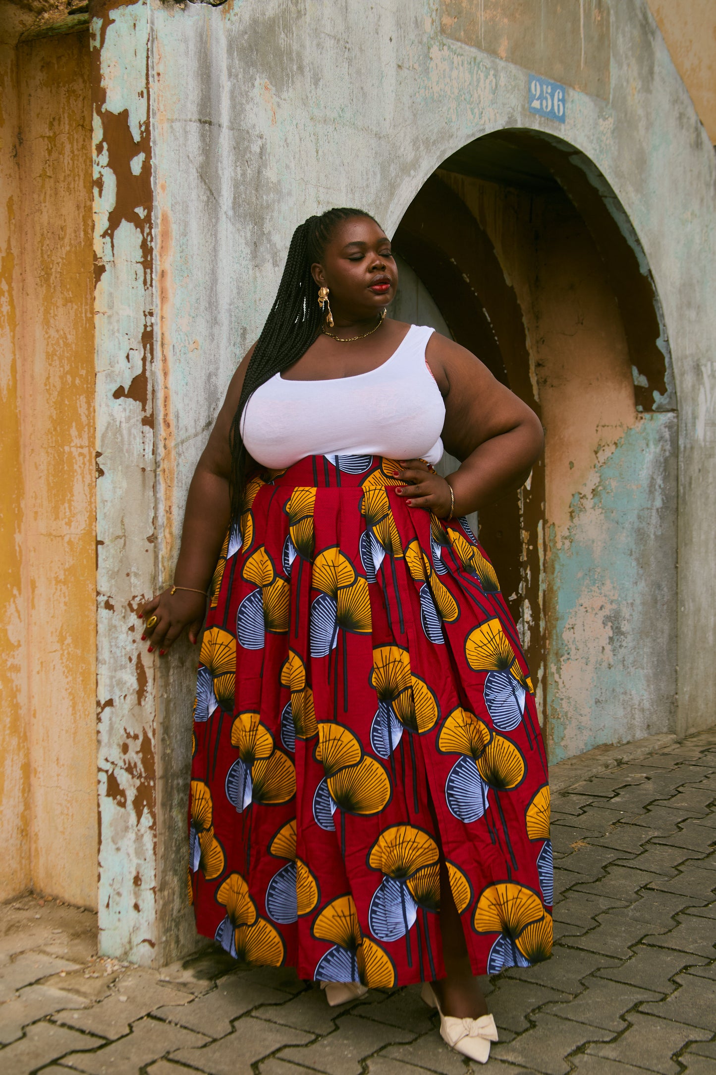 Ngoné - Jupe Wax Longueur Maxi
