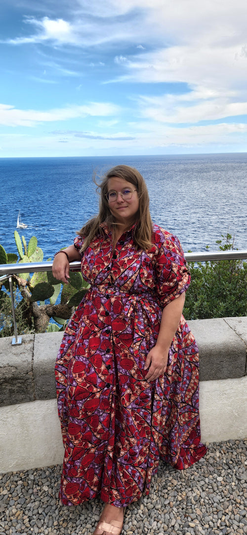 Emma - Robe Chemise Wax Longueur Maxi