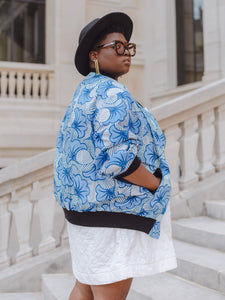 Bombers Winston - Imprimé Matemwe Bleu