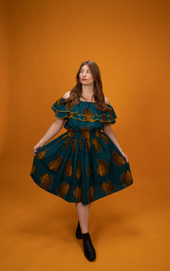 Robe Aïcha - Longueur Mini - Imprimé Sokone - Taille 44/46