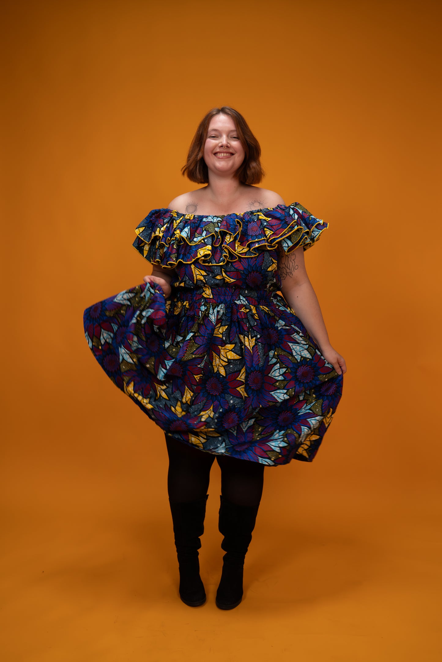 Aïcha - Robe Wax Longueur Midi