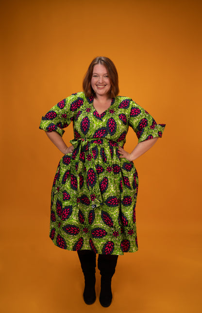 Nandi - Robe Wax Longueur Midi