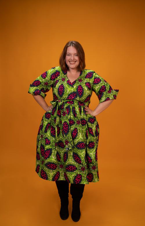 Nandi - Robe Wax Longueur Midi