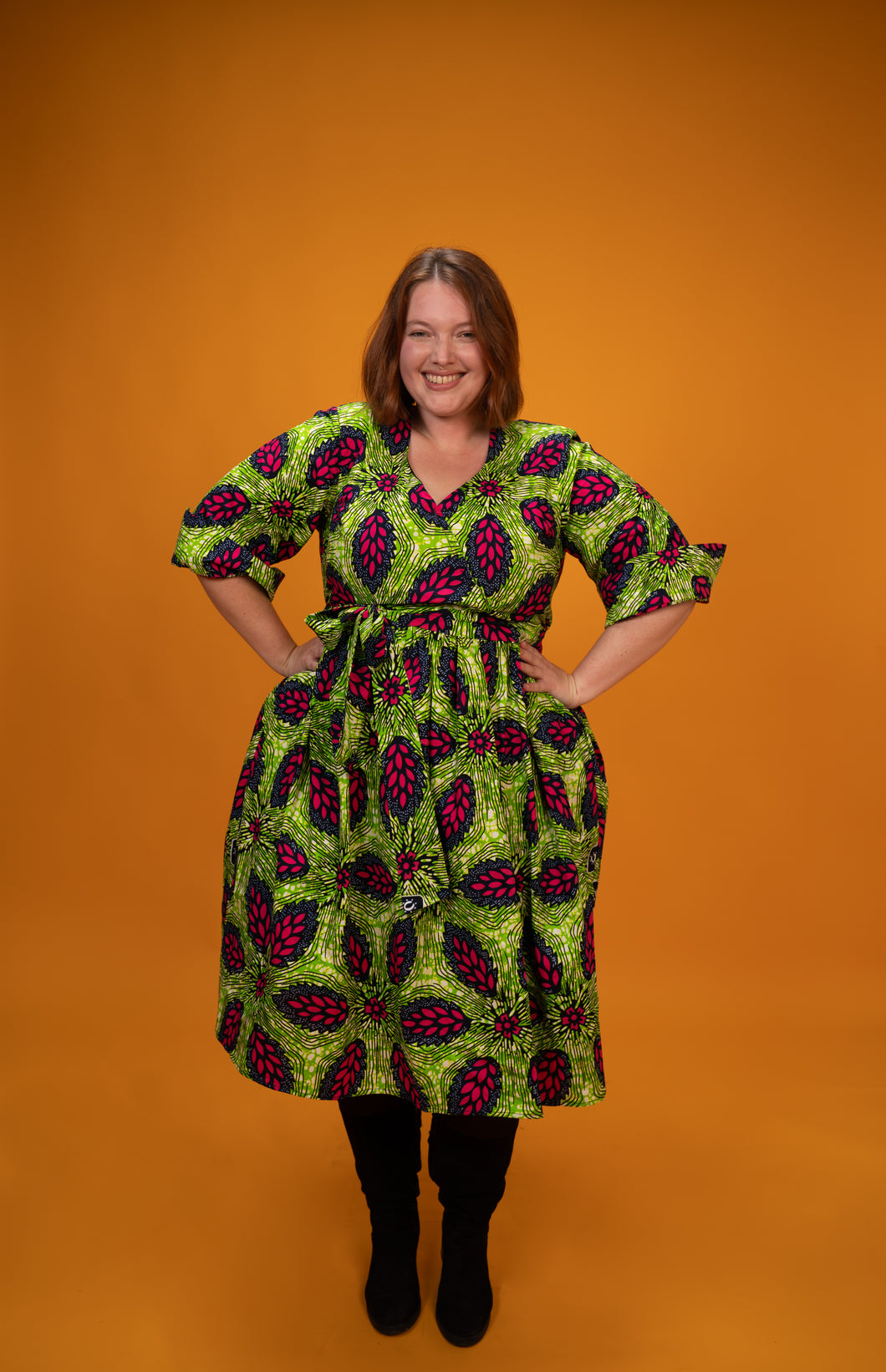 Robe Nandi - Imprimé Kribi - Longueur Midi - Taille 44/46