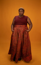 Charger l&#39;image dans la galerie, Jupe Sika orange - longueur maxi - Taille 52/54