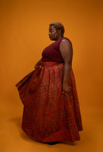 Charger l&#39;image dans la galerie, Jupe Sika orange - longueur maxi - Taille 52/54