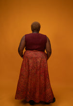 Charger l&#39;image dans la galerie, Jupe Sika orange - longueur maxi - Taille 52/54