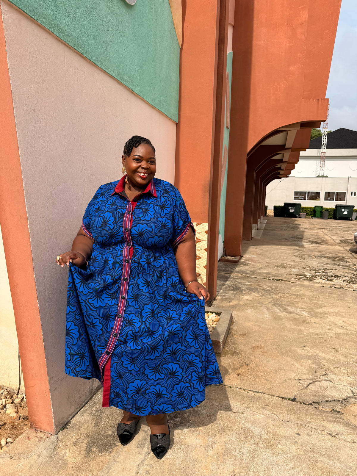 Emma - Robe Chemise Wax & Atchoké (Matemwe Blue)