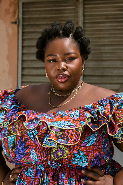 Aïcha - Robe Wax Longueur Maxi