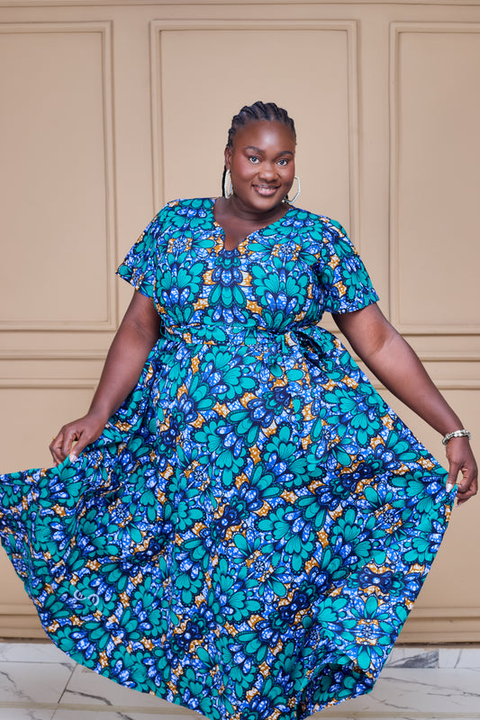 Diorinda - Robe Wax Longueur Maxi