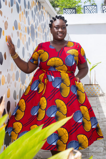 Diorinda - Robe Wax Longueur Mini