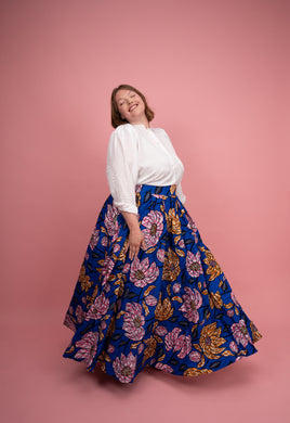 Jupe Loréna - Imprimé HARARÉ - Longueur Maxi - Taille 52/54