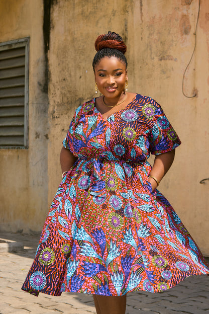Diorinda - Robe Wax Longueur Mini