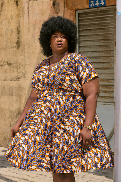 Diorinda - Robe Wax Longueur Mini